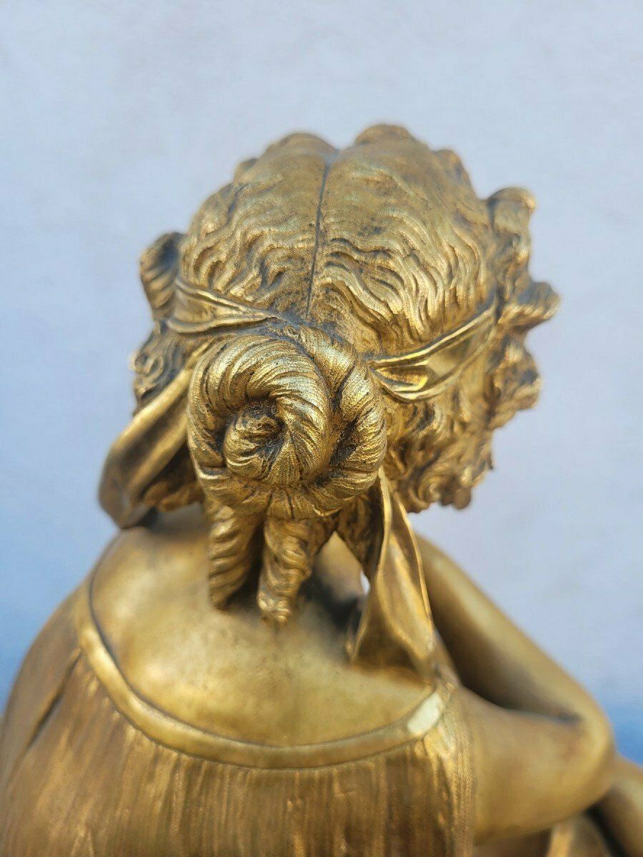 8800.0 Picard, Gilt Bronze Trim, Muse Of Music, 19th Century photo