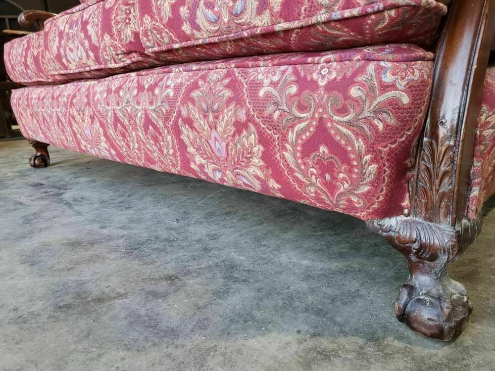 Antique 3 Piece Suite 20thc Bergere Sofa 24 Feather Cushions 2 Bergere Armchair photo buy