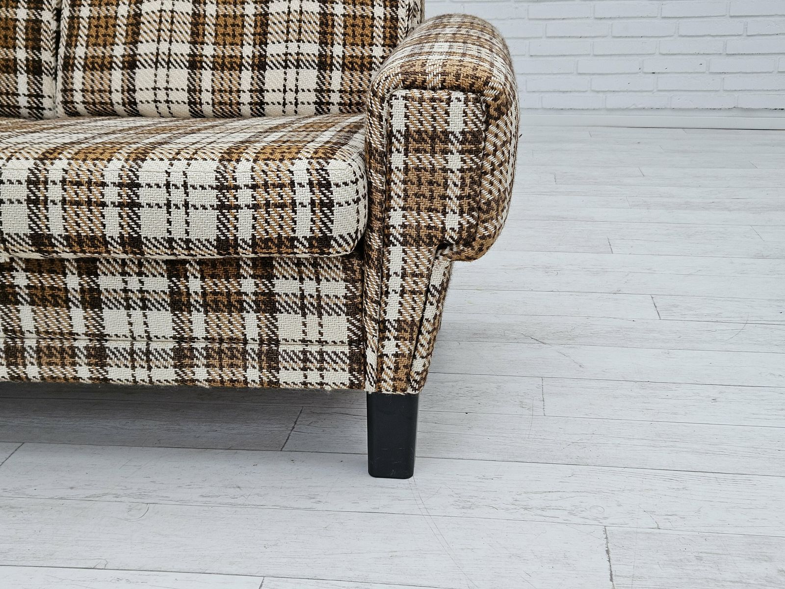 1970s, Danish 2 Seater Sofa, Original Very Good Condition, Furniture Wool. photo for sale