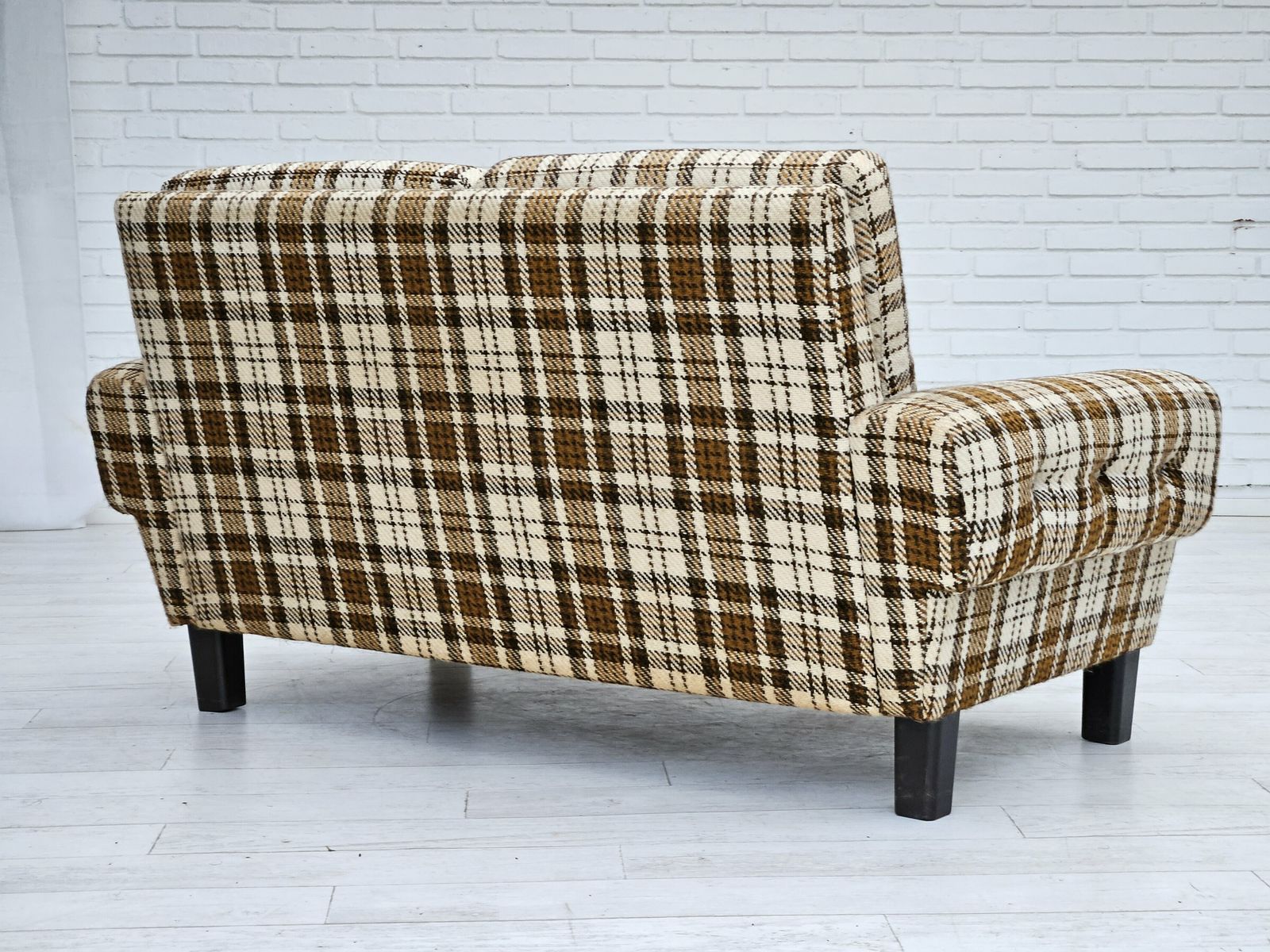 Furniture 1970s, Danish 2 Seater Sofa, Original Very Good Condition, Furniture Wool. photo