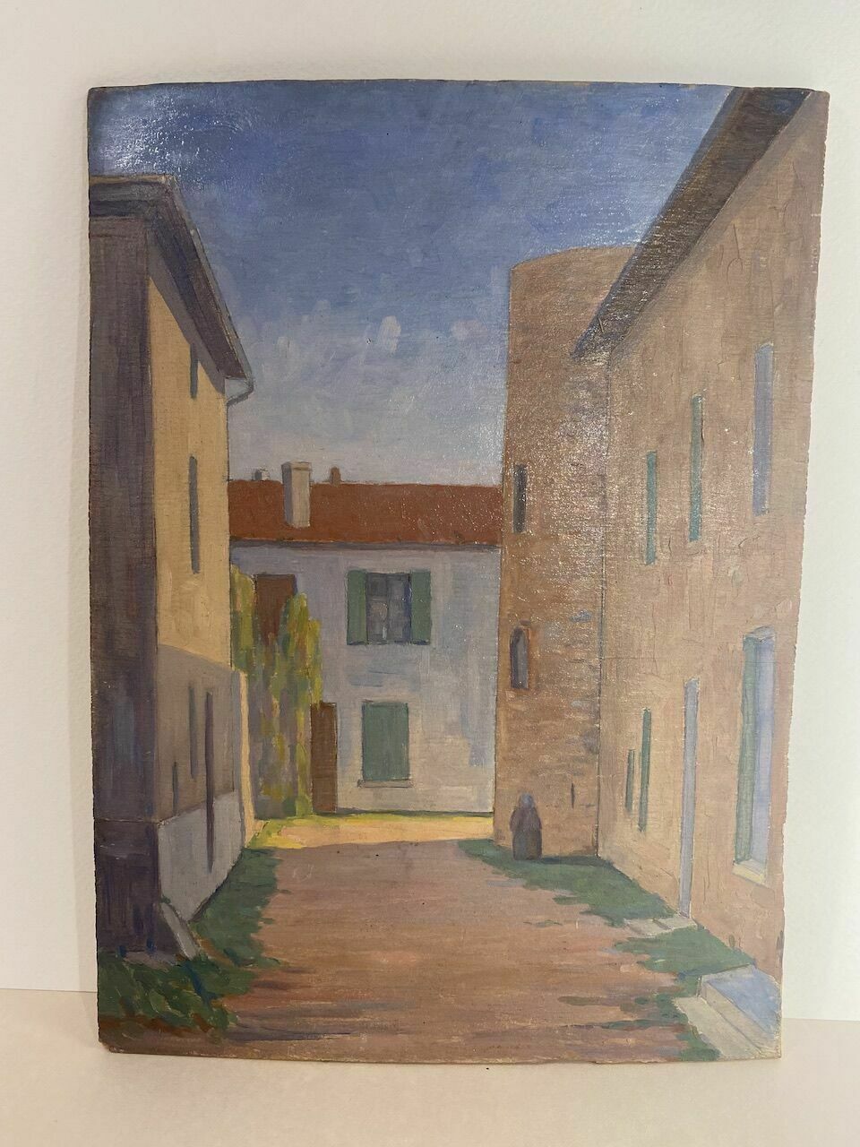 Art Painting, Landscape, Stamp Of The Artist's Studio Circa 1940 photo