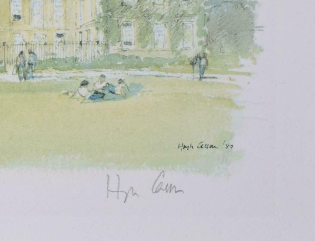 Hugh Casson New College, Oxford Garden Quad Lithograph By Hugh Casson 1989 photo Art