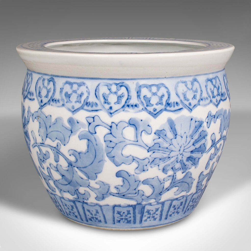 Small Vintage Planter, Chinese, Ceramic, Jardiniere, Art Deco, Mid Century, 1940