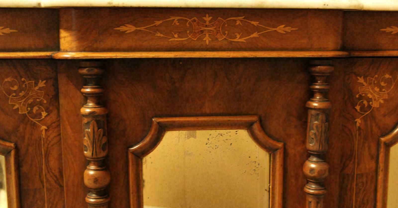 Furniture Victorian Burr Walnut Credenza photo