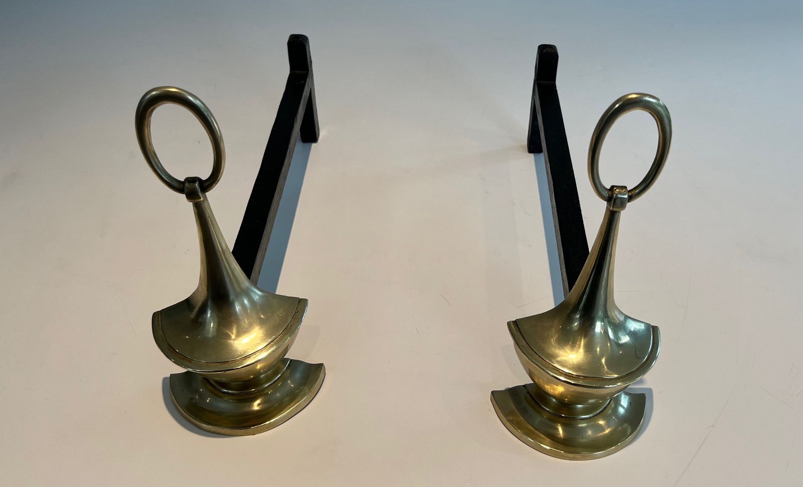 Pair Of Neoclassical Style Bronze Andirons photo 780.0