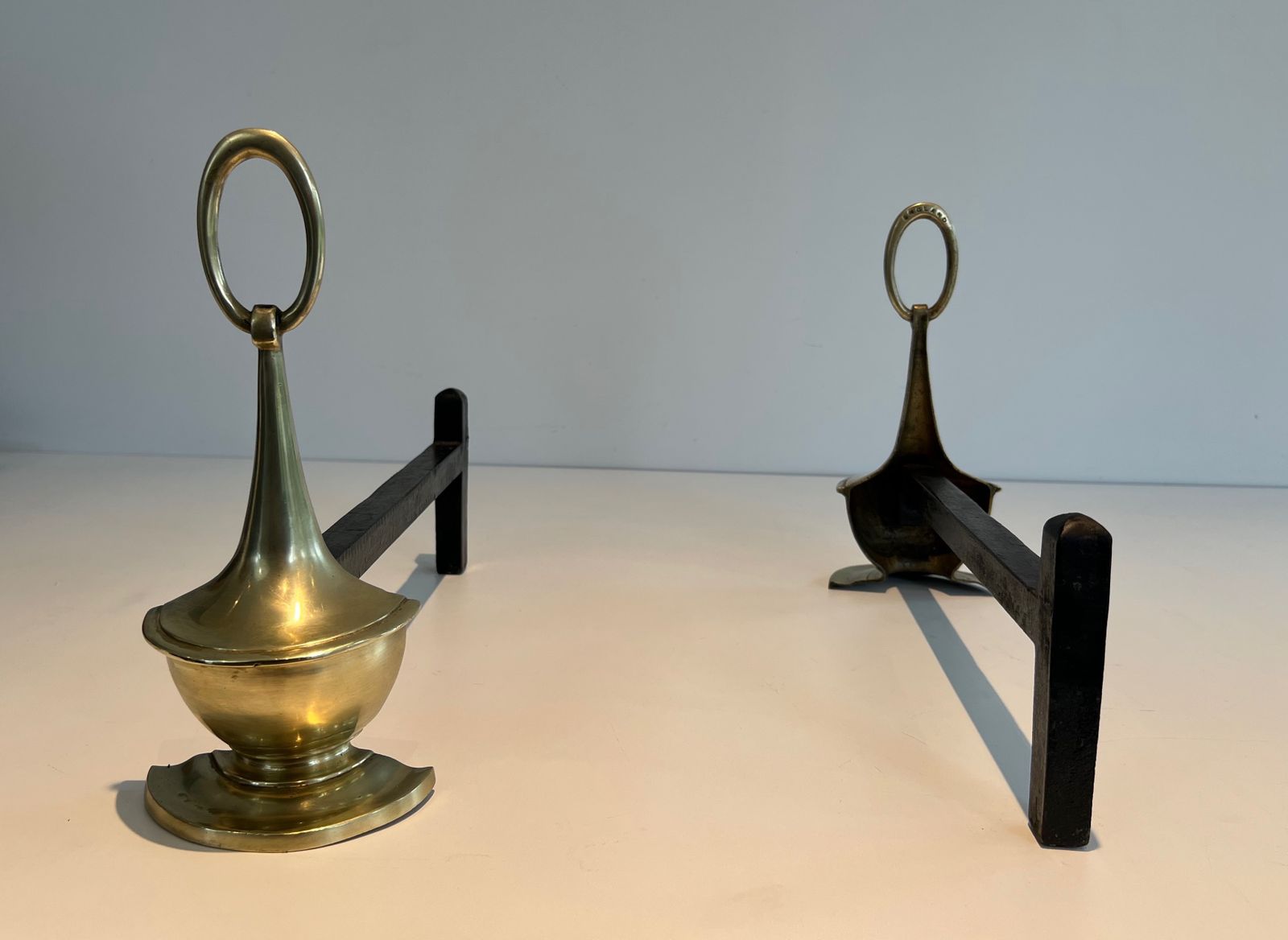 Pair Of Neoclassical Style Bronze Andirons photo buy
