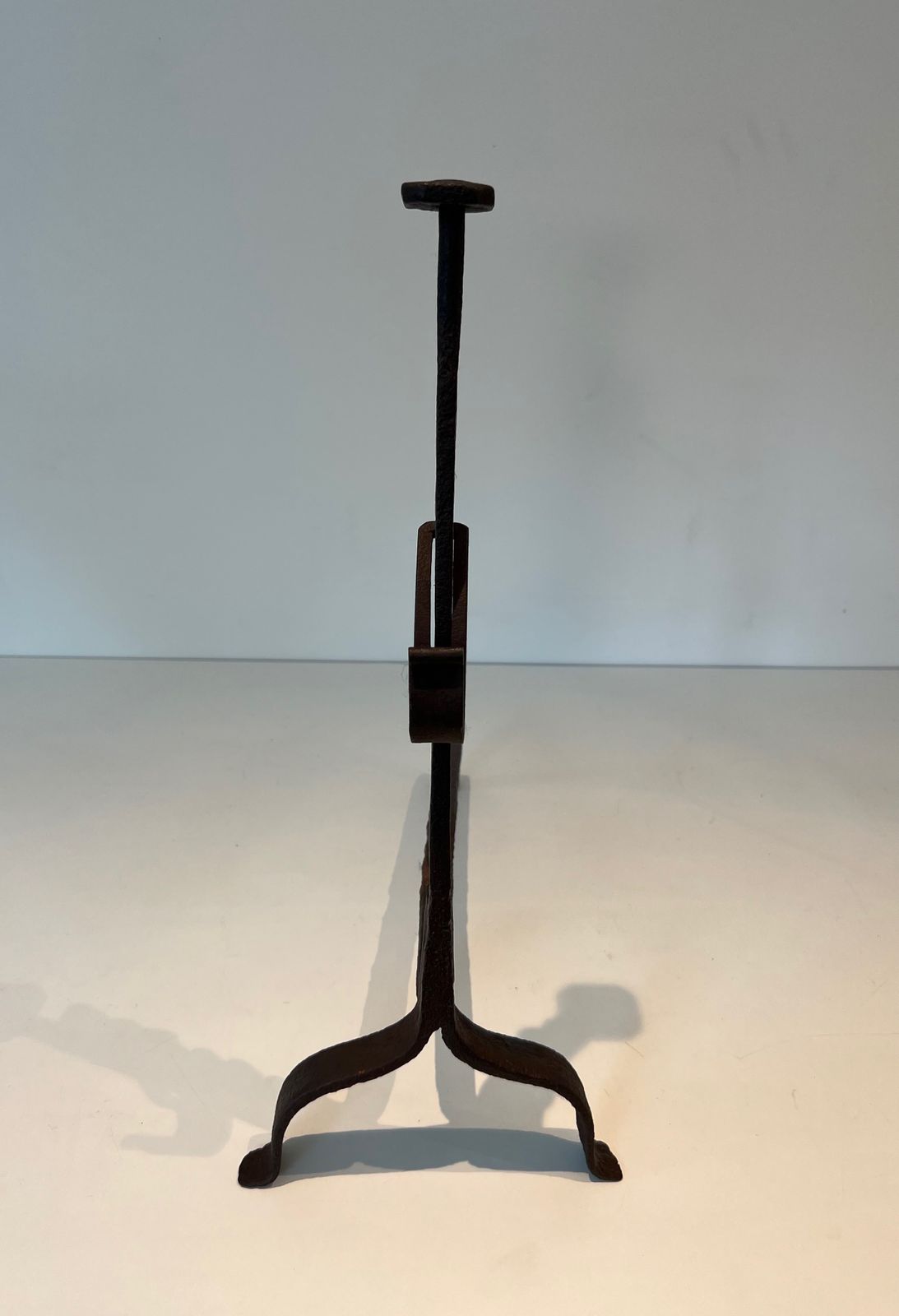 Pair Of Wrought Iron Andirons, 1900s photo 650.0