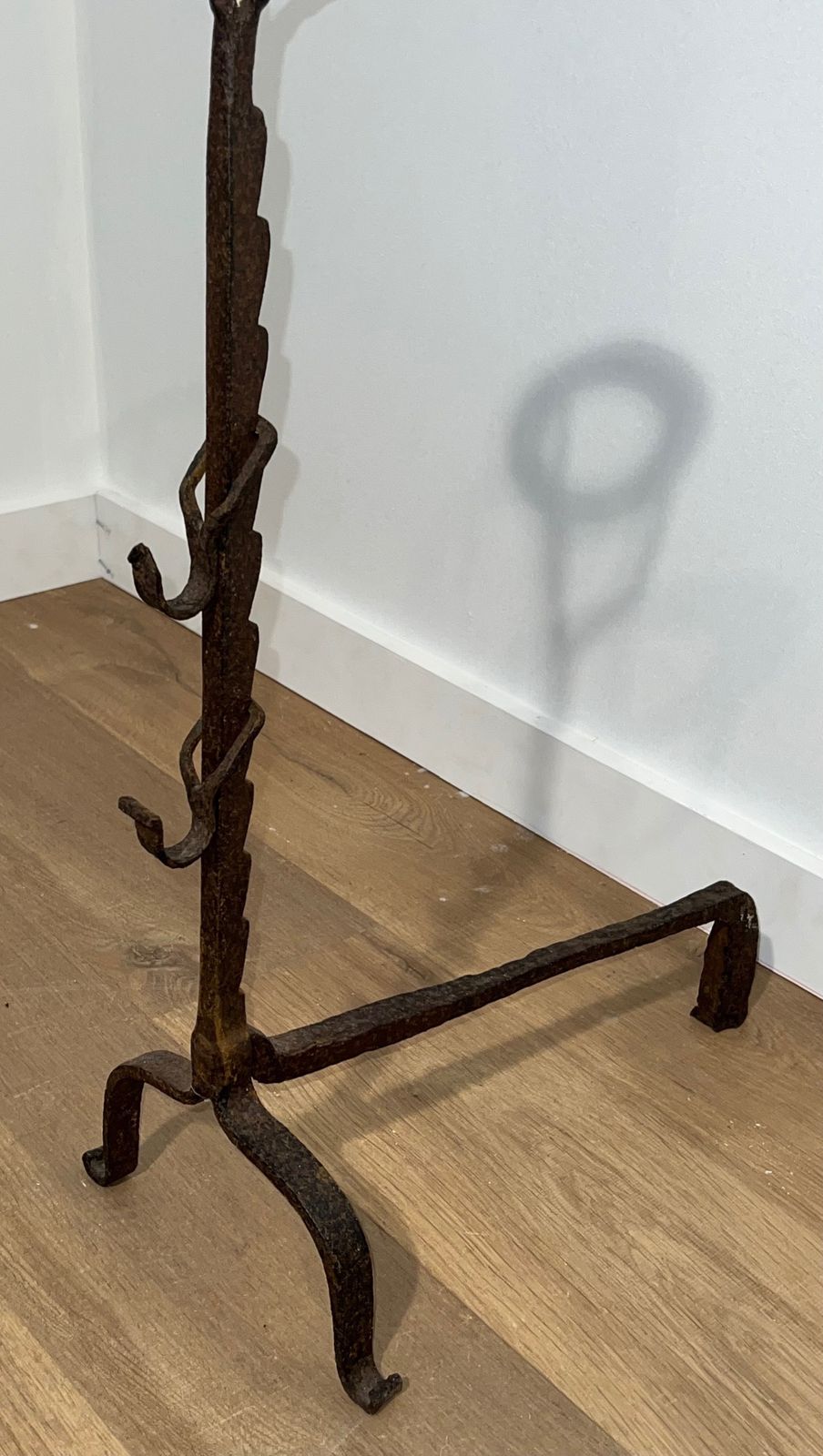 Pair Of Wrought Iron Landiers, 18th Century And Earlier photo vintage