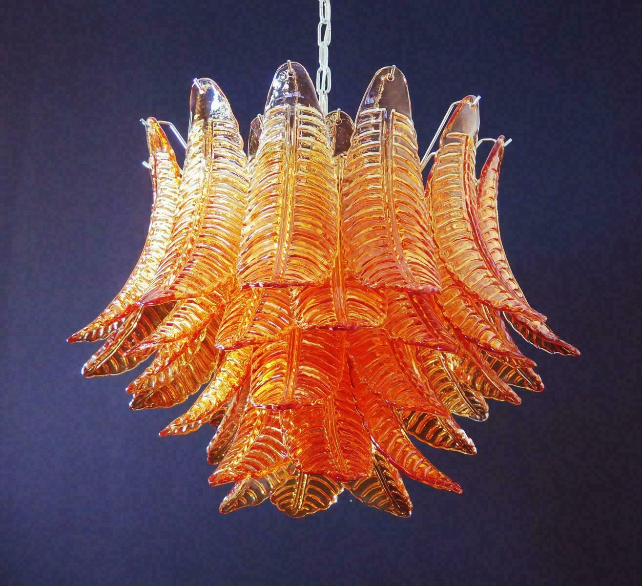 photo for sale Wonderful And Elegant Italian Murano Felci Glass Chandelier