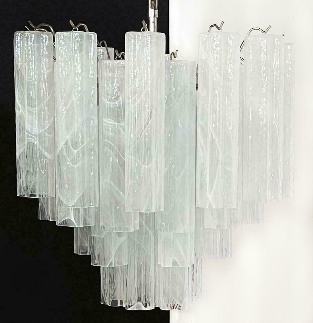 Lighting Amazing Glass Tube Chandelier   36 Alabaster White Glasses photo