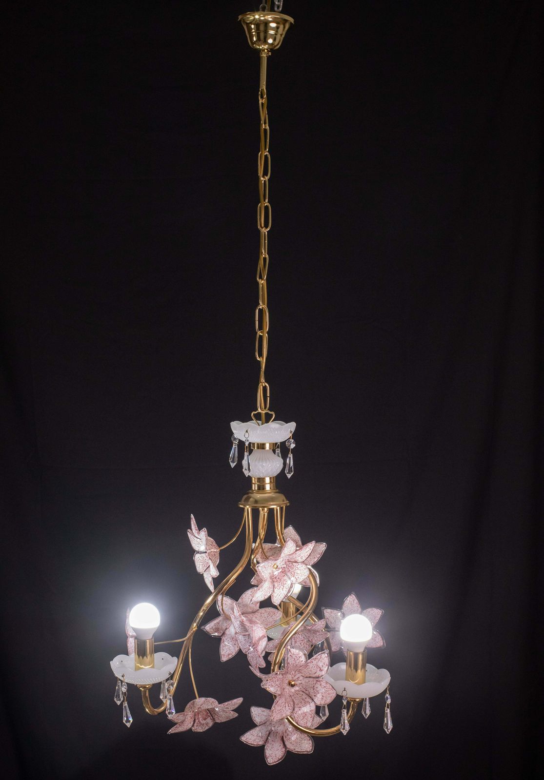 Delicious Pink Flowers Murano Chandelier, 1970s photo furniture