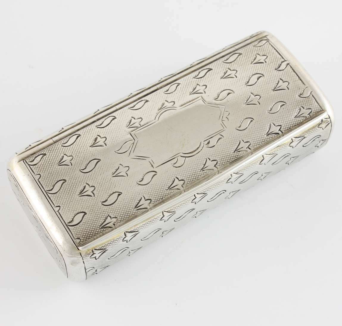 Antique Austrian Silver Snuff Box. Continental Lidded Pot. 1853.