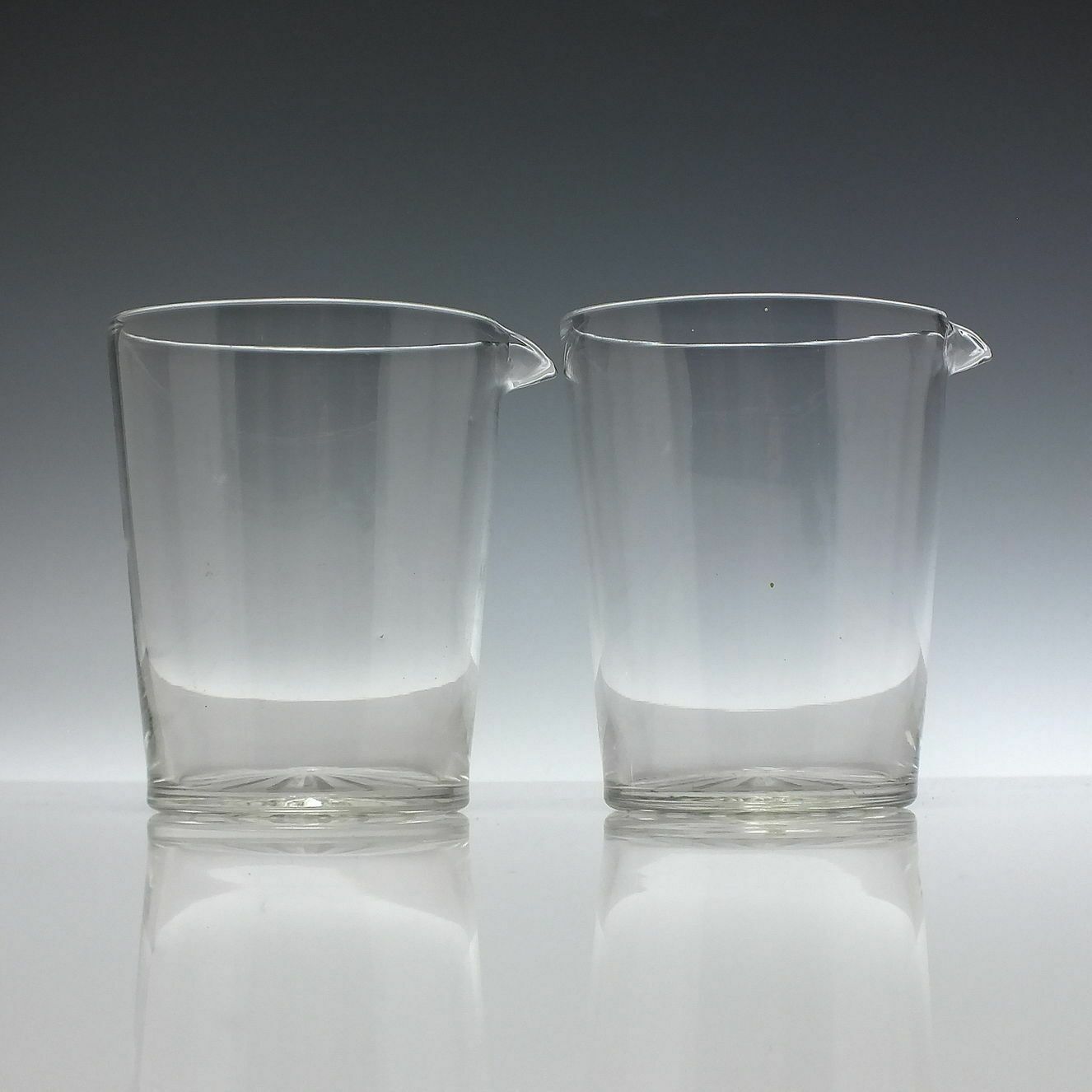 Pair Antique Glass Irish Mixing Tumblers C1840 photo for sale