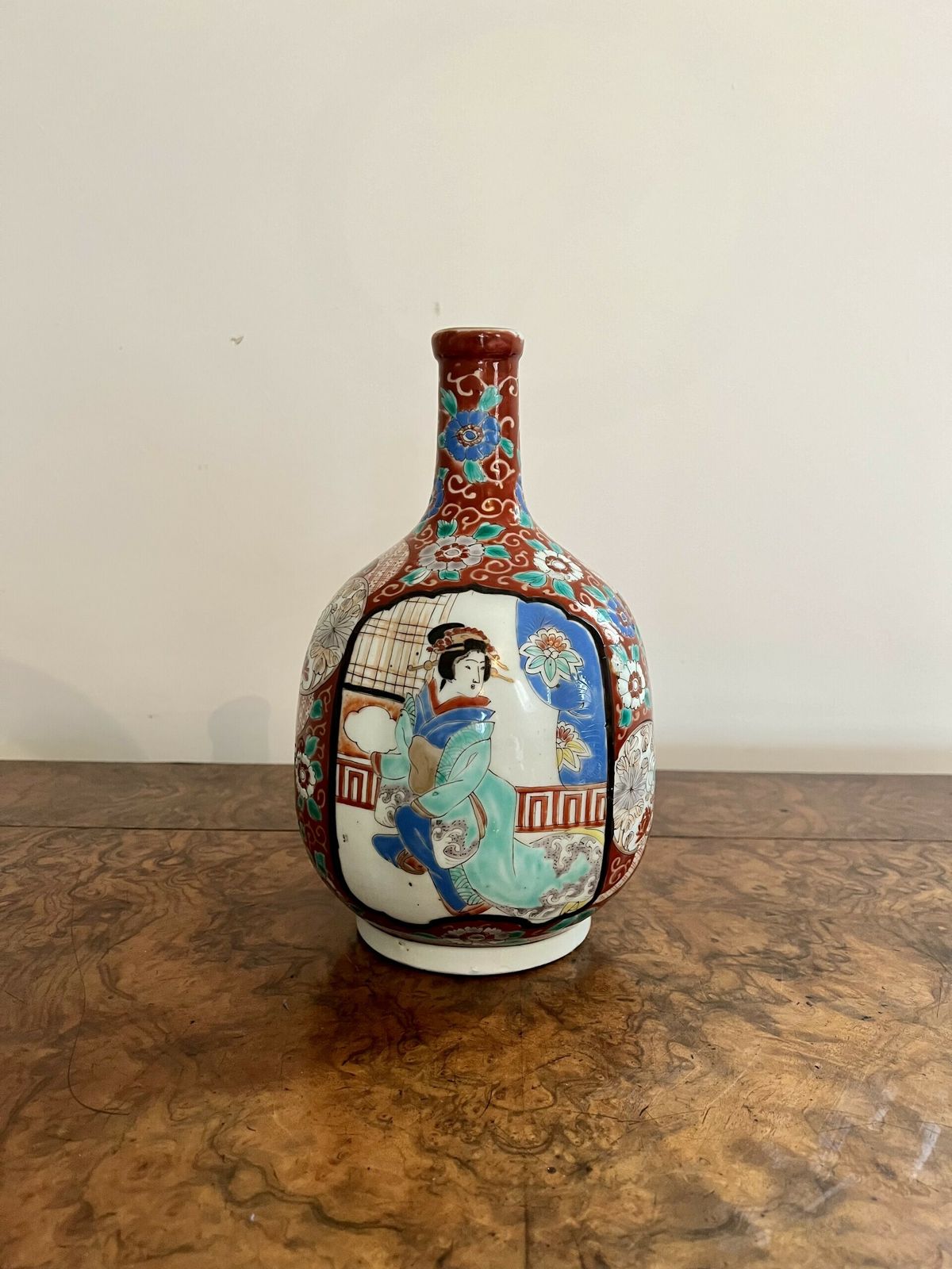 Quality Pair Of Antique Japanese Imari Shaped Vases photo buy