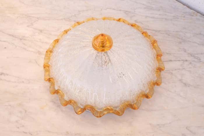 Charming Italian Orange Murano Glass Ceiling Fixture, Murano, 1960 photo buy