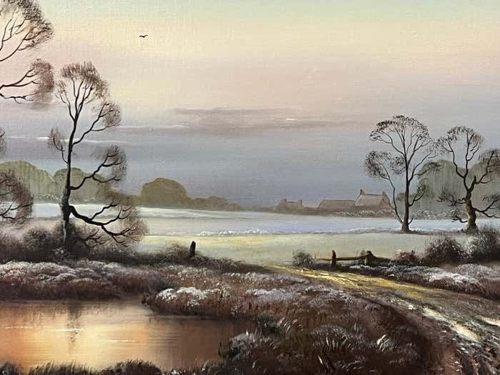 photo buy Wendy Reeves Winter Mist At A Farm In The English Countryside By 20th Century British Artist