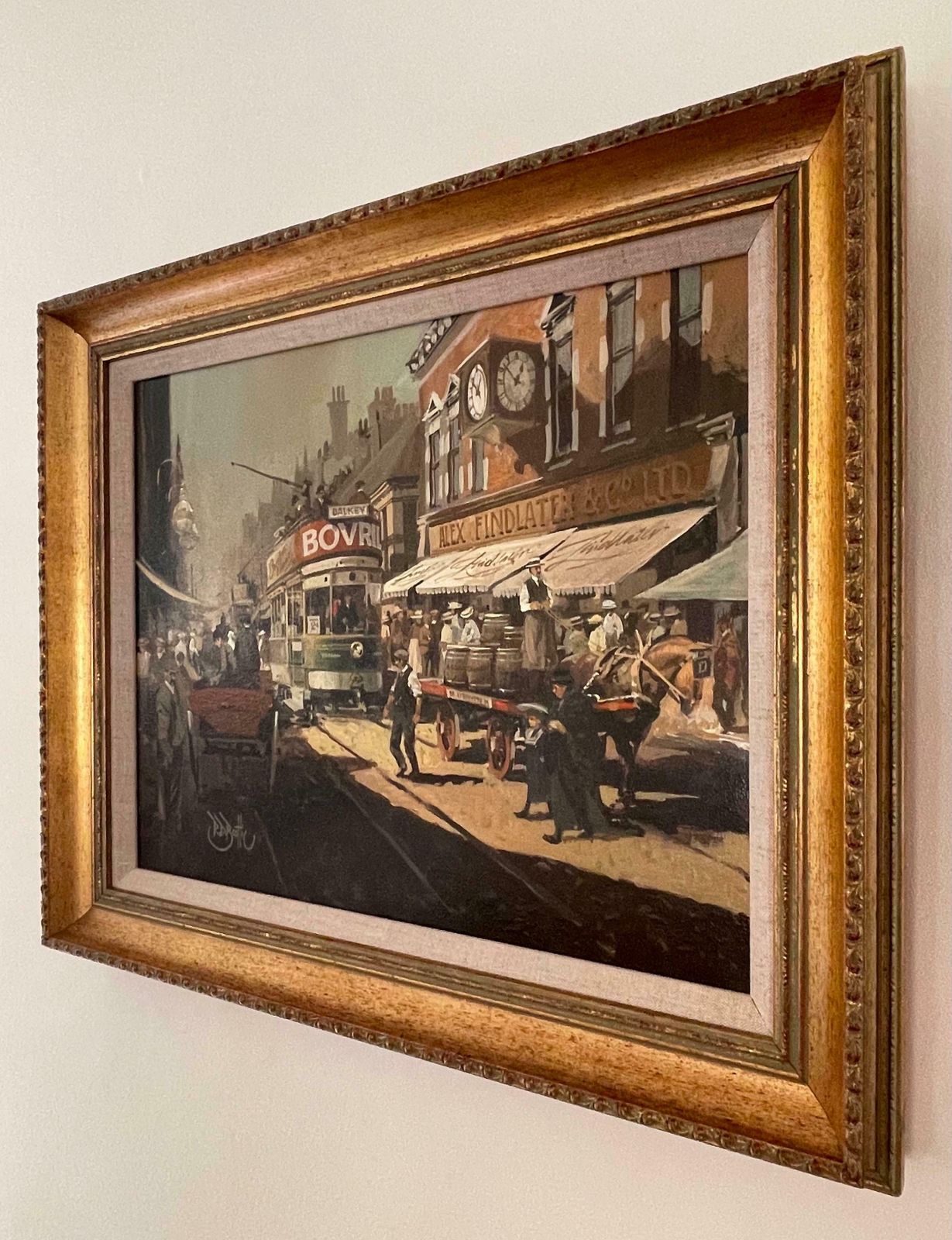 Robert D Beattie Oil Painting Of Kingstown Dublin In 1910 By Modern Impressionist Irish Artist  1950 Circa photo Art