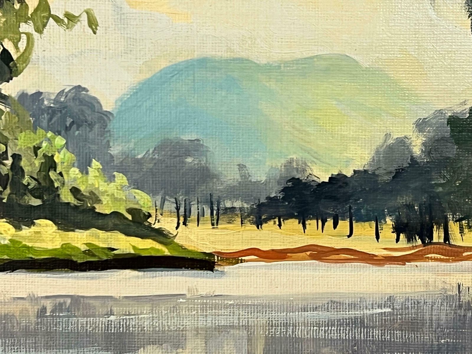 Robert W Young Lush Green River Landscape With Blue Sky In County Antrim Northern Ireland 1990 Circa photo furniture