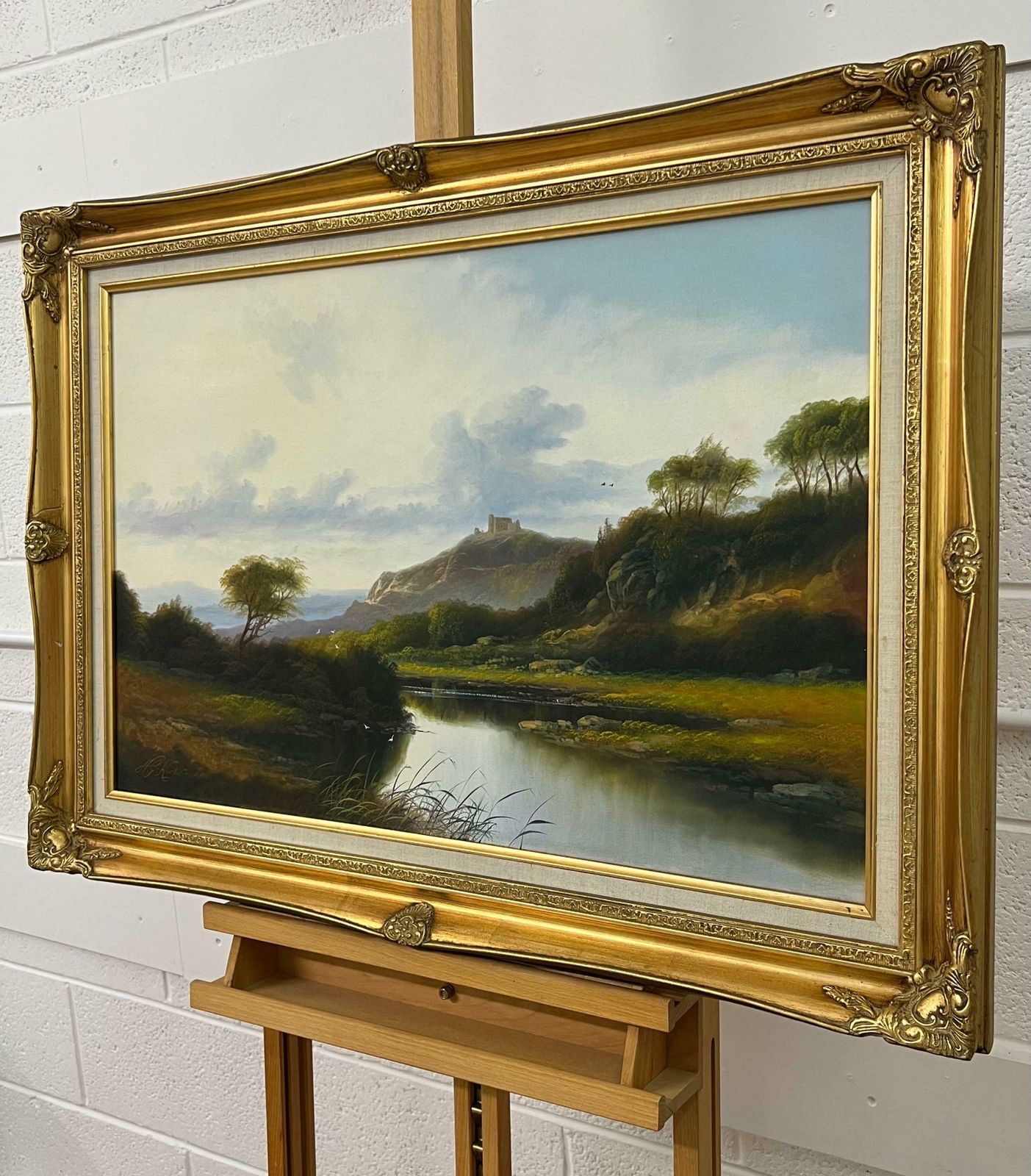 Andrew Grant Kurtis Mountain Lake In Spring Oil Painting Of The Scottish Highlands By British Artist 1980 Circa photo vinterior
