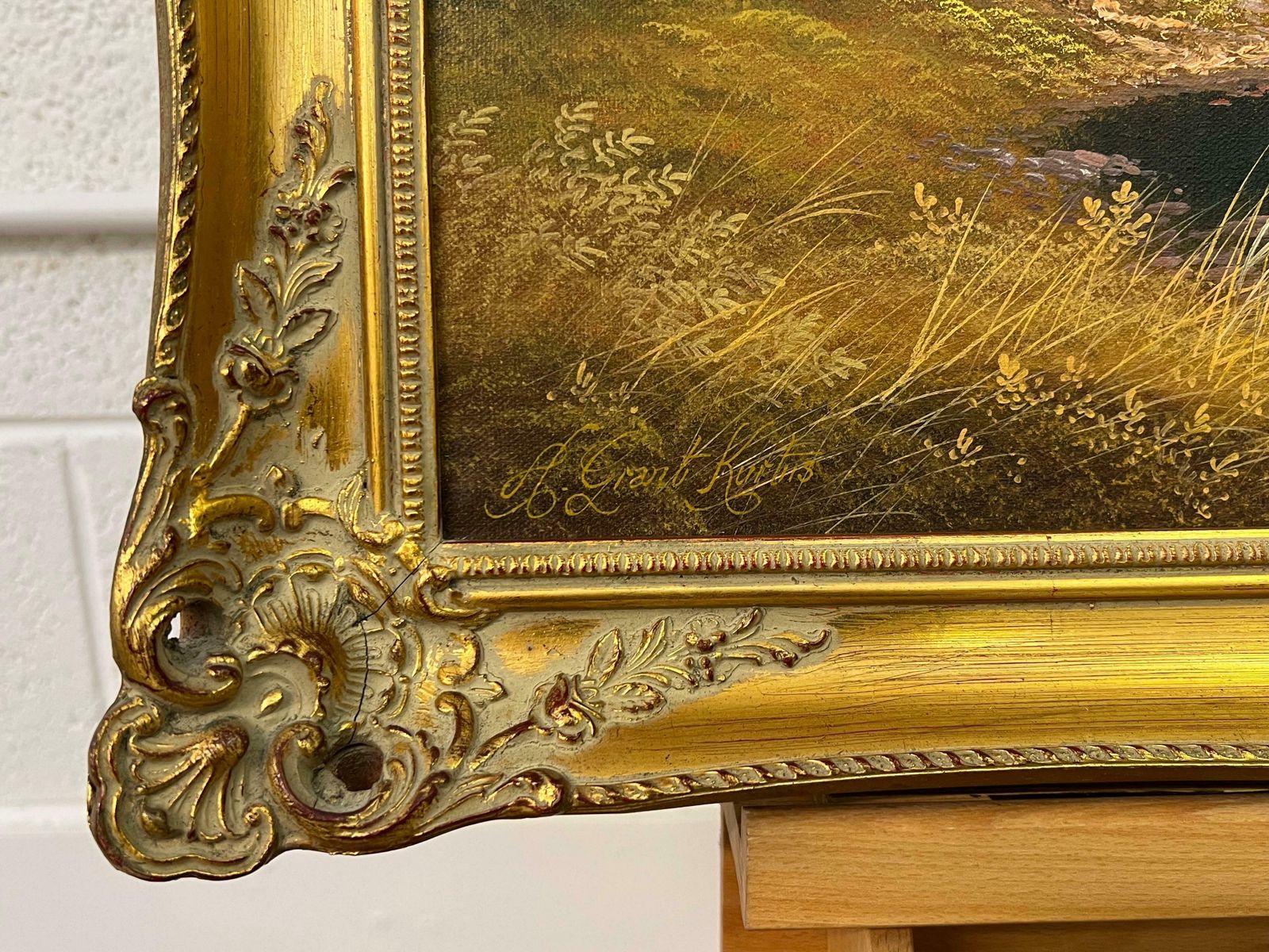 Andrew Grant Kurtis Mountain Lake Oil Painting Of A Loch In The Scottish Highlands By British Artist  1980 Circa photo buy