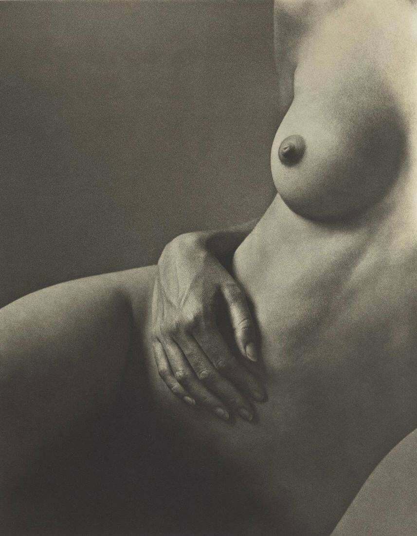 Malcolm Pasley Nude Figure Breast & Hand Platinum Palladium Print On Wove By British Artist  1994 photo buy