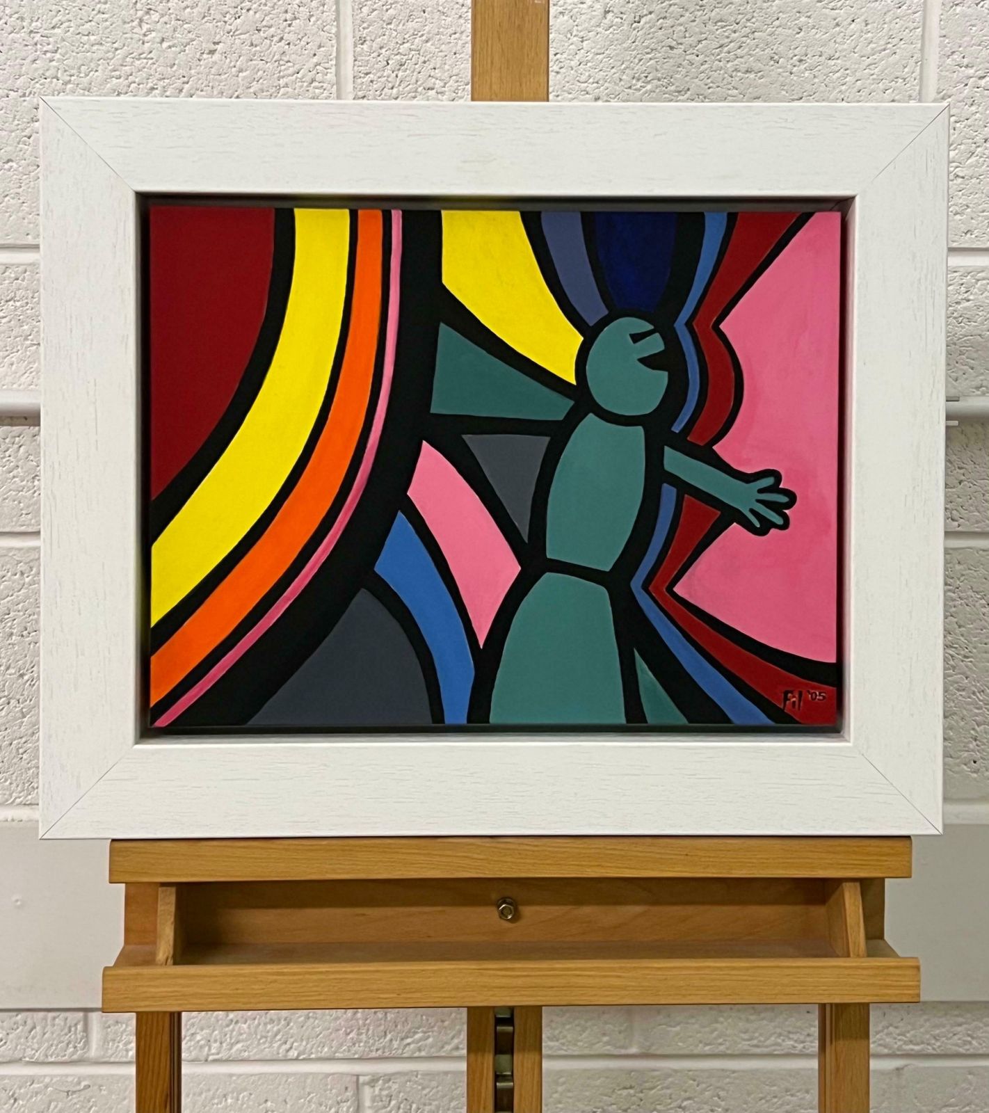 Fil Earthstomp Contemporary Surreal Cartoon Pen & Ink Drawing On Canvas By British Artist  2005 photo for sale