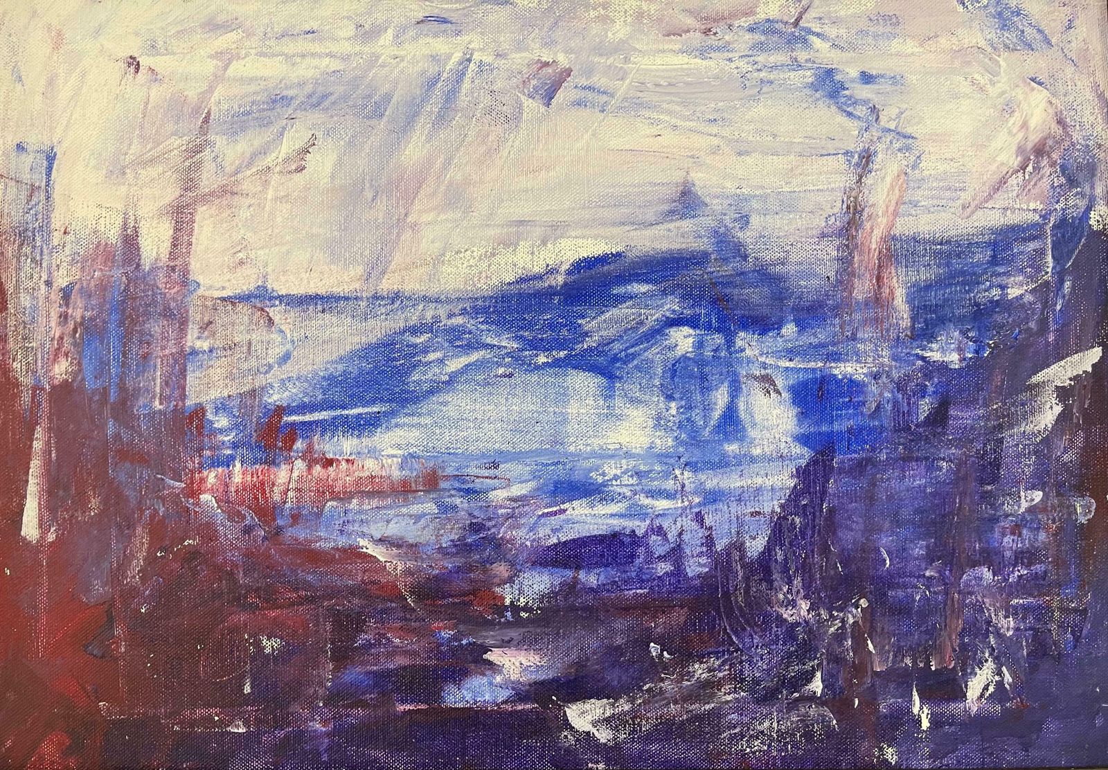 Angela Wakefield Blue Mountain Abstract Expressionist Painting By Contemporary British Artist  2001 photo 8000.0