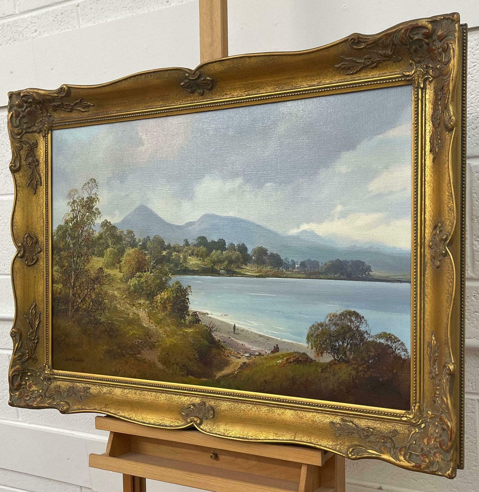 photo furniture Denis Thornton Original Post War Painting Of Mournes From Duldrum Ireland By Modern Artist  1980 Circa