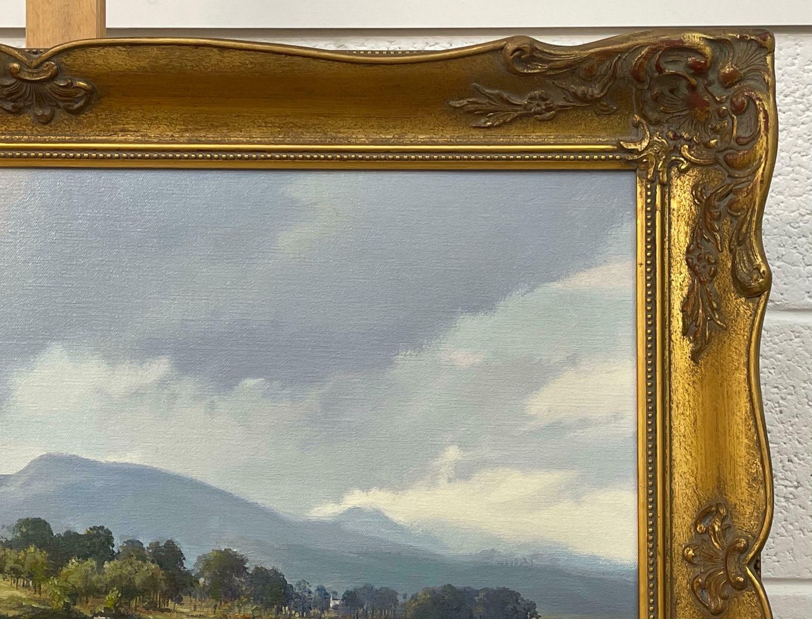 Art Denis Thornton Original Post War Painting Of Mournes From Duldrum Ireland By Modern Artist  1980 Circa photo