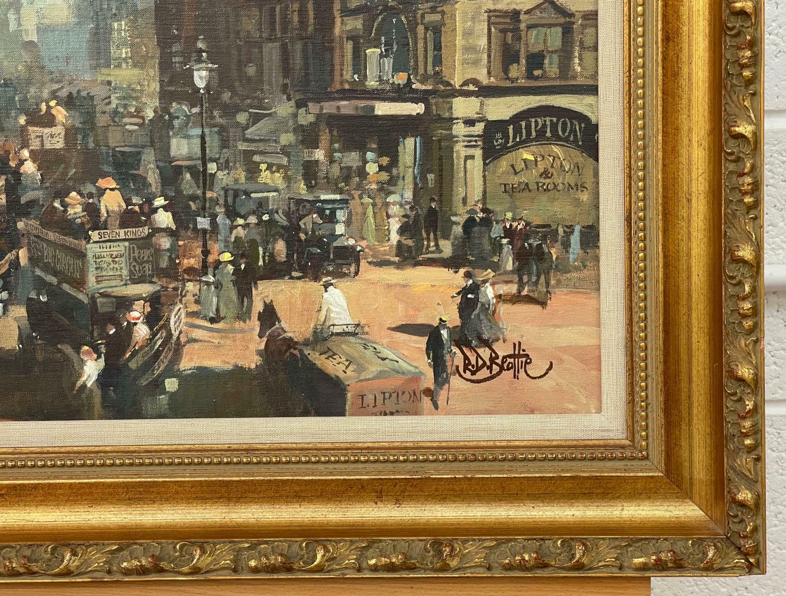 Robert D Beattie Oil Painting Of High Holborn London In 1910 By Modern Impressionist Irish Artist  1950 Circa photo buy