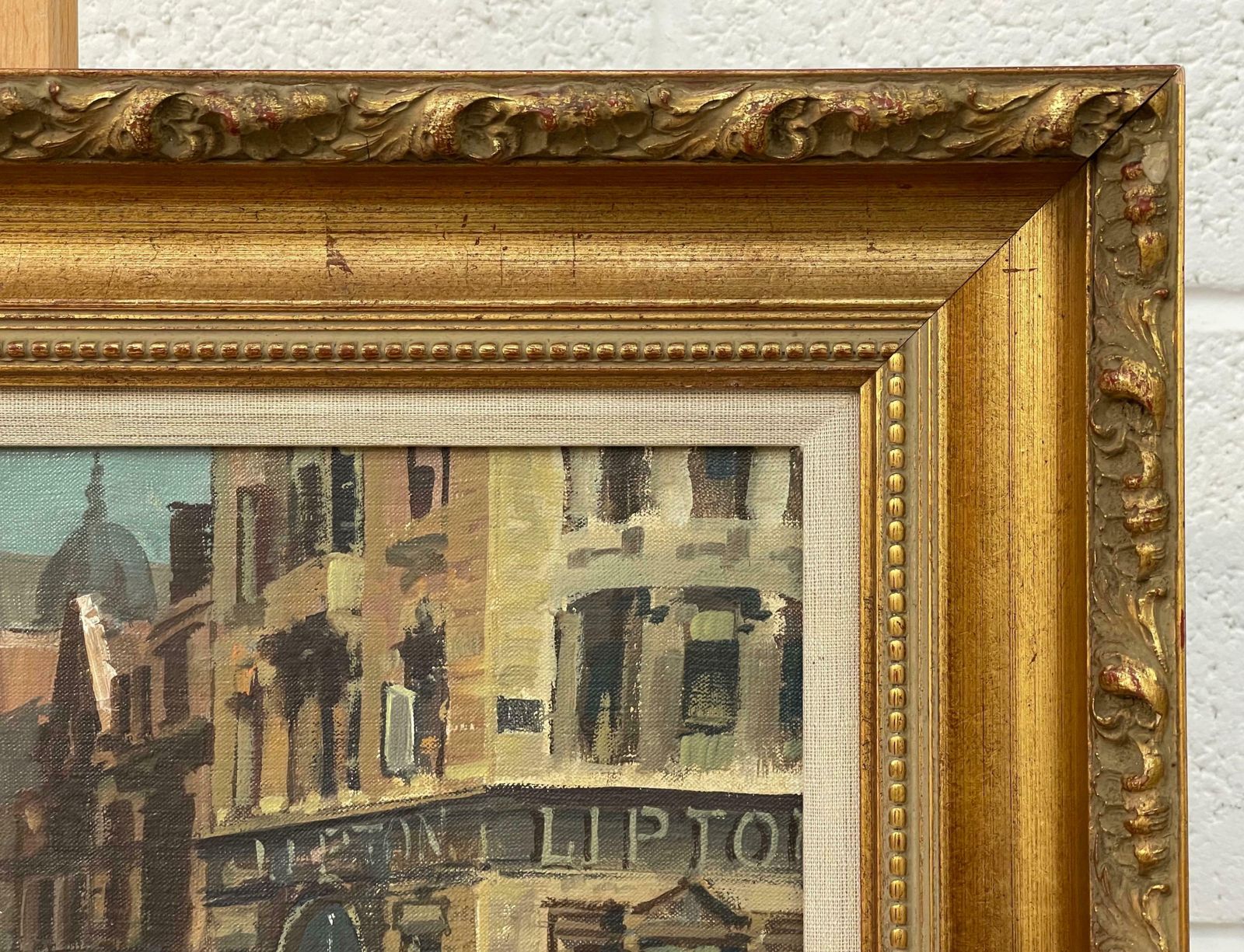 photo for sale Robert D Beattie Oil Painting Of High Holborn London In 1910 By Modern Impressionist Irish Artist  1950 Circa