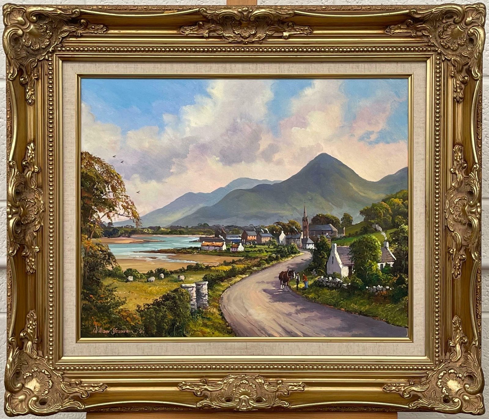 William Yeaman Figures On The Road To Dundrum Ireland In The Irish Mountain Landscape 1996