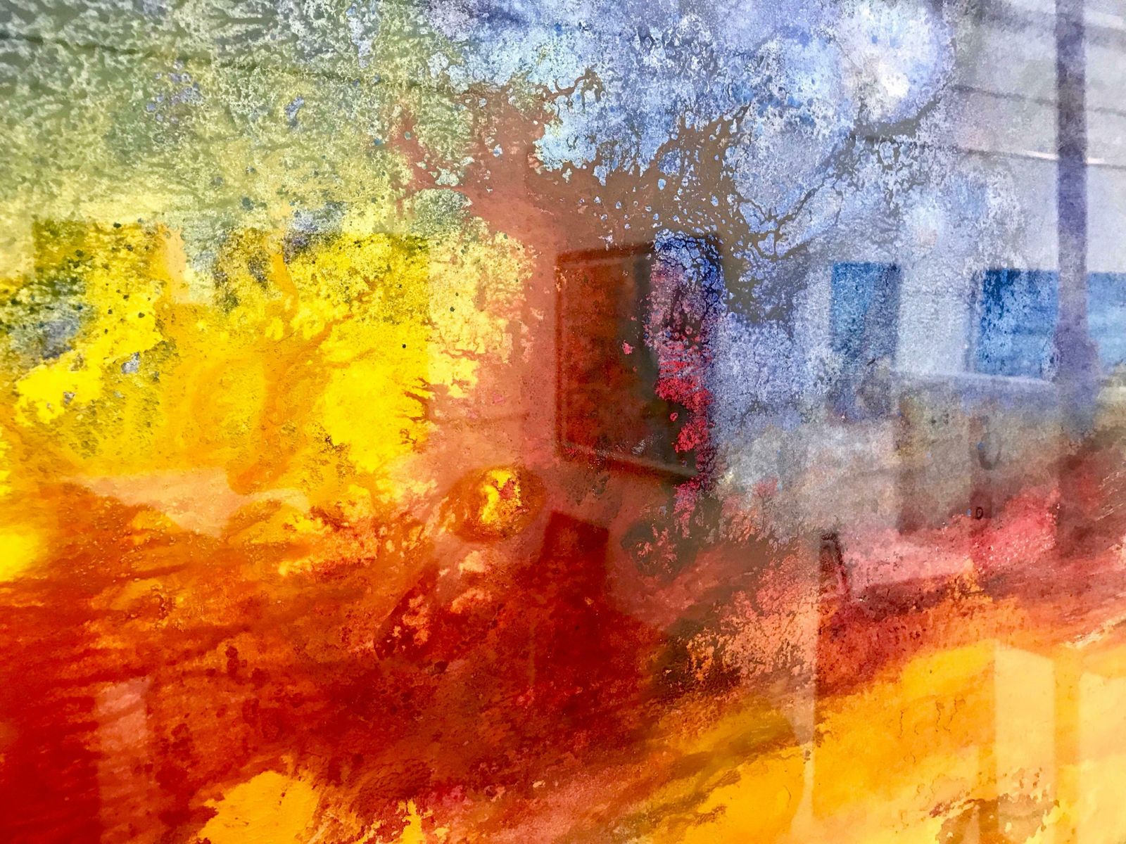 Margaret Francis Abstract 36 Colourful Painting From British Artist  1991 Circa photo Art