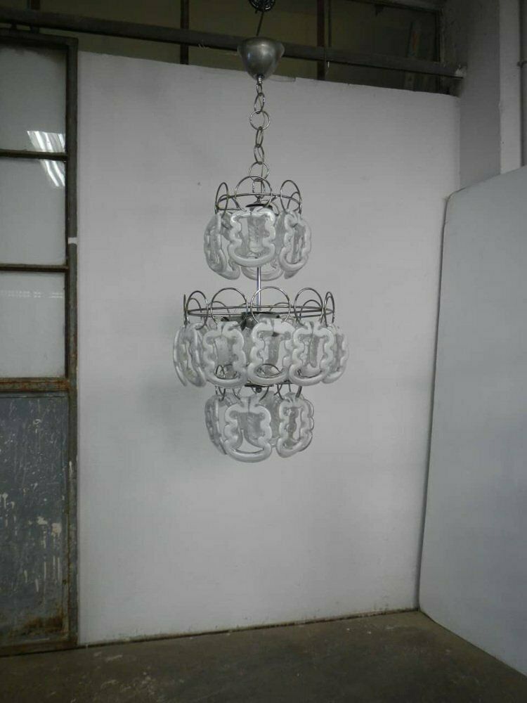 Chandelier Attributed To Angelo Mangiarotti For Viscosi, 1960s photo for sale