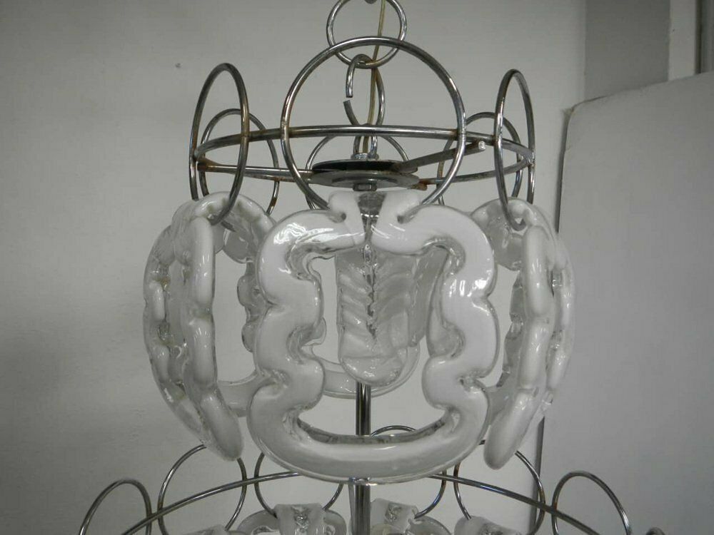 photo furniture Chandelier Attributed To Angelo Mangiarotti For Viscosi, 1960s