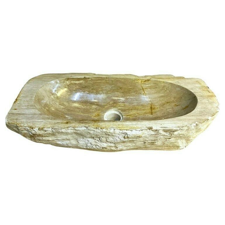 Petrified Wood Sink Grey/ Beige Tones, Polished   Top Quality, Idn 2023