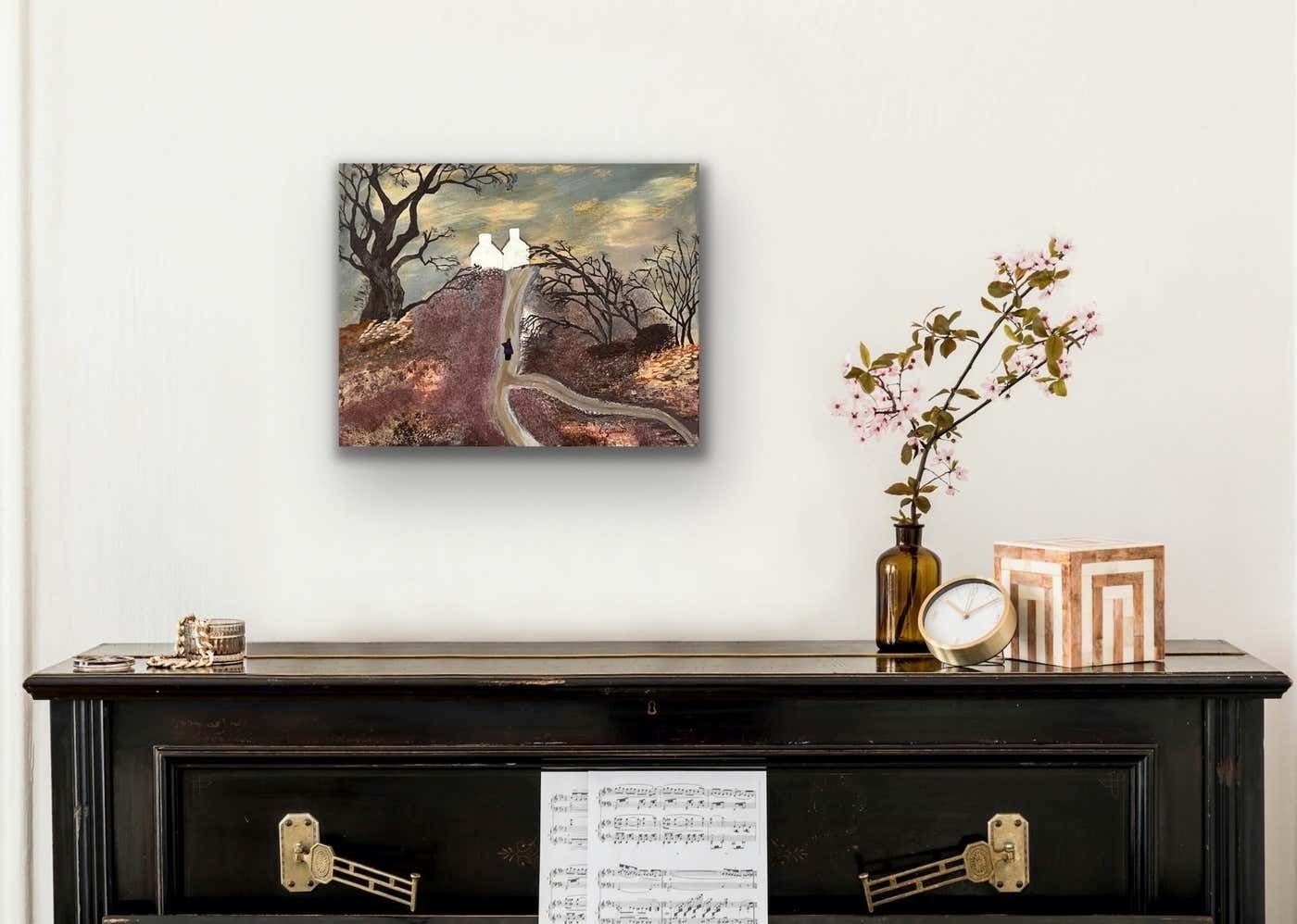 Eimear Gilleece Naive Style Art With Earthy Winter Colours By Contemporary Irish Artist 2000 Circa photo Art