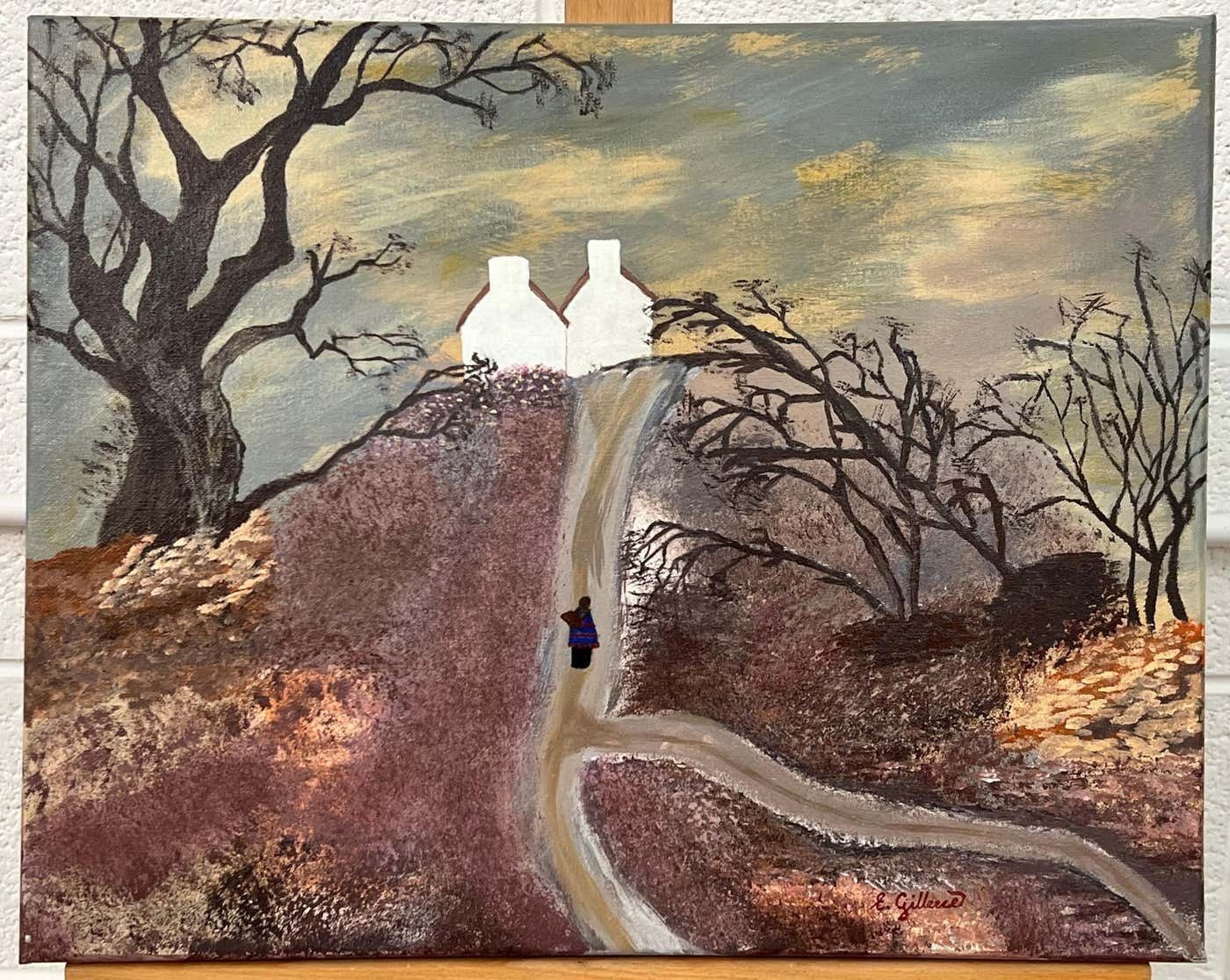 Eimear Gilleece Naive Style Art With Earthy Winter Colours By Contemporary Irish Artist 2000 Circa photo 1303.0