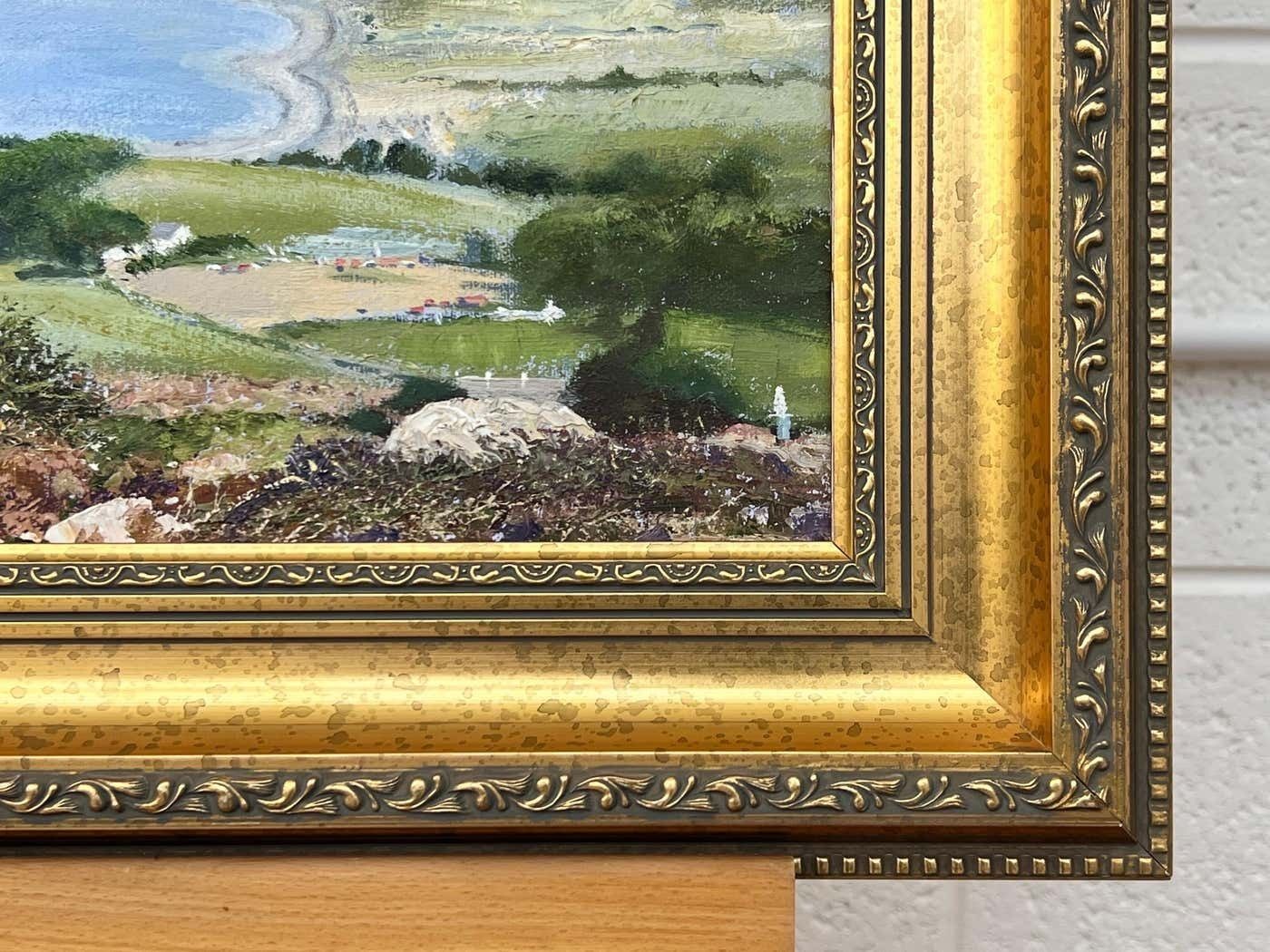 Dennis Harper Rural Mountain Landscape Oil Painting Of The English Countryside 1995 photo vintage