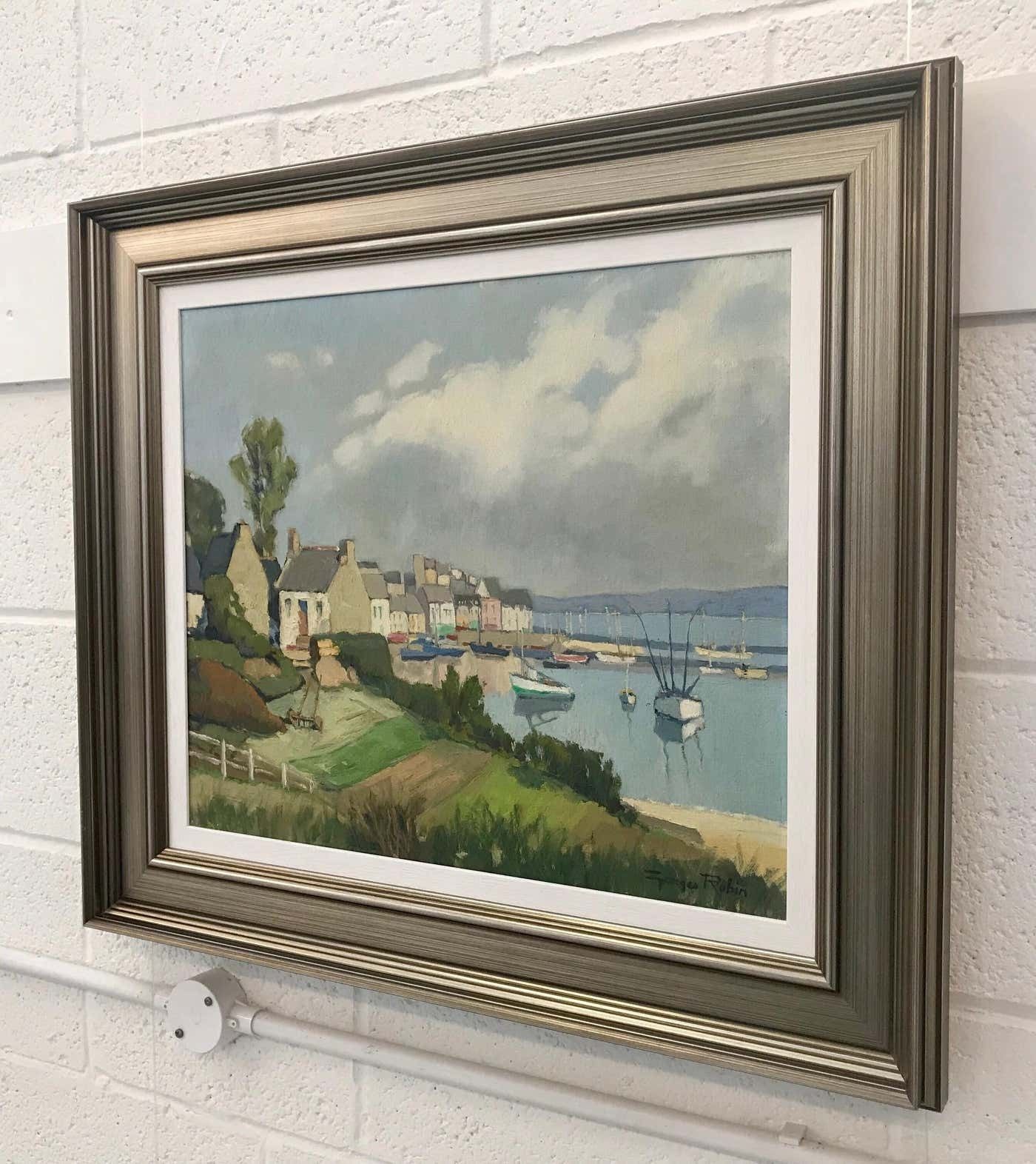 George Charles Robin Brittany Coastal Painting France By Modern French Impressionist Landscape Artist Circa 1950 photo Art
