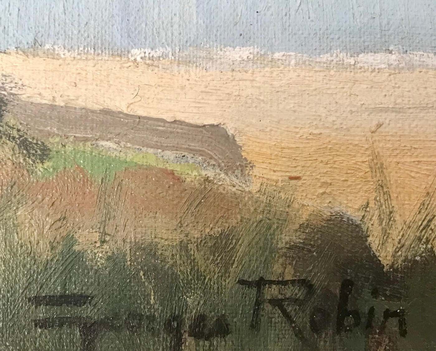 George Charles Robin Brittany Coastal Painting France By Modern French Impressionist Landscape Artist Circa 1950 photo vinterior