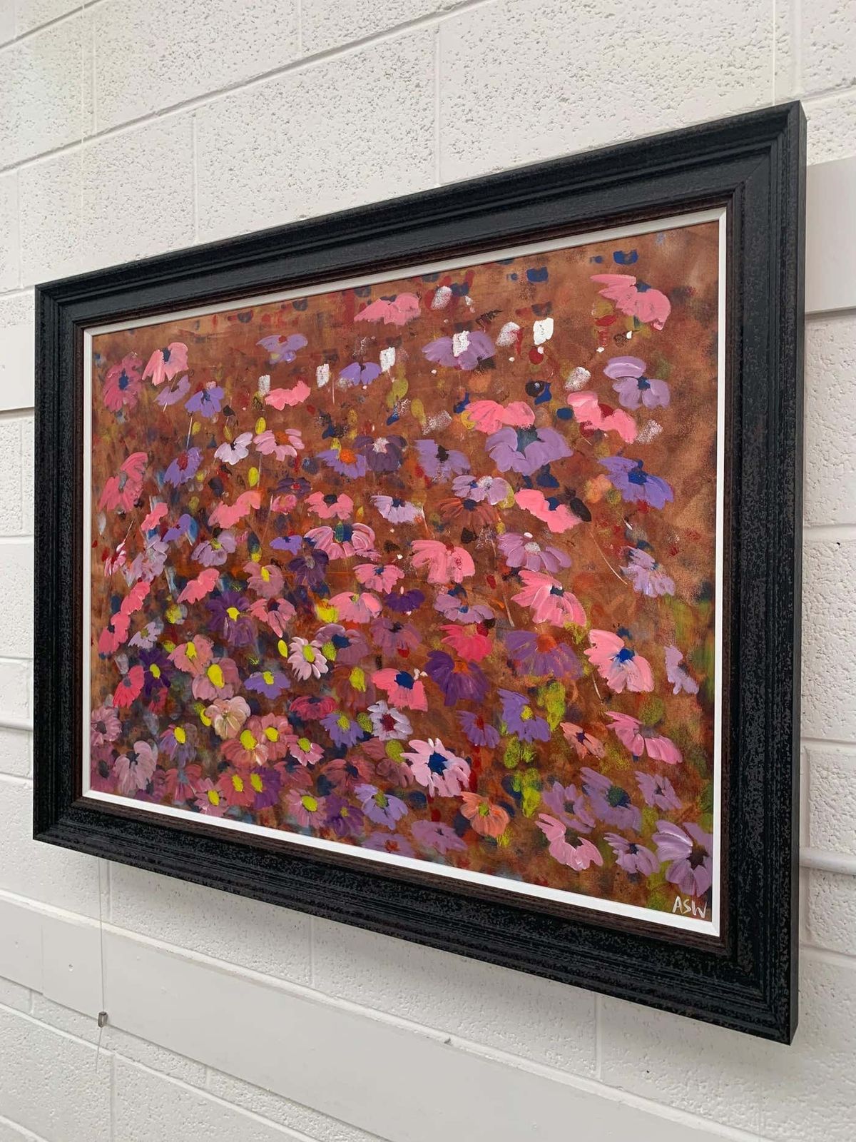 Angela Wakefield Abstract Pink & Purple Flowers Interior Design By British Contemporary Artist 2001 photo 8000.0