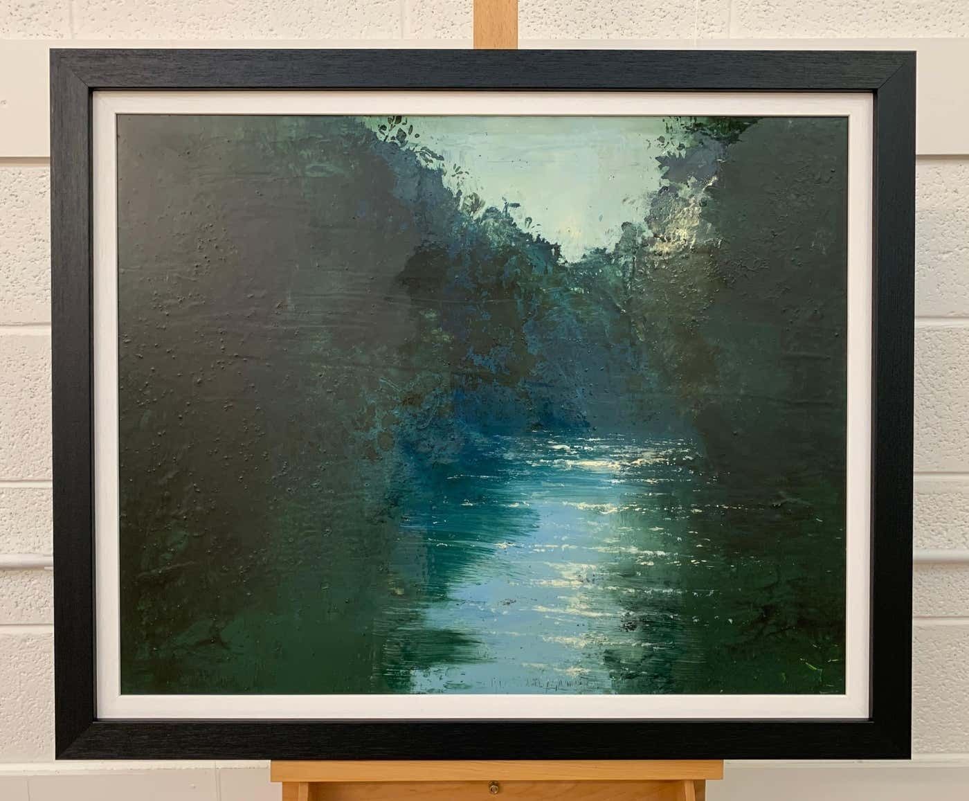 Colin Halliday Impressionistic English River Landscape Original Oil Painting By British Artist 2007 photo 3500.0