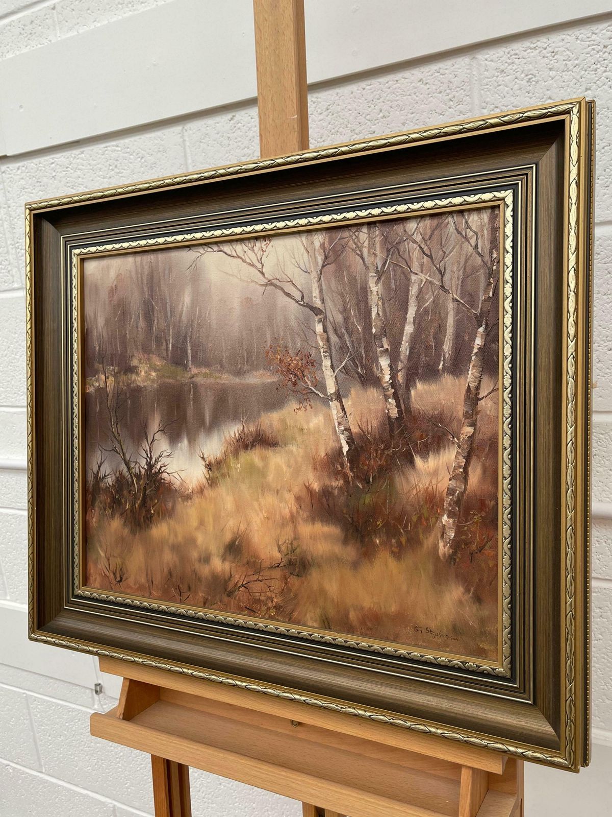 Tom Stephenson Oil Painting Of River Landscape In Ireland Countryside By Modern Irish Artist 1984 photo Art