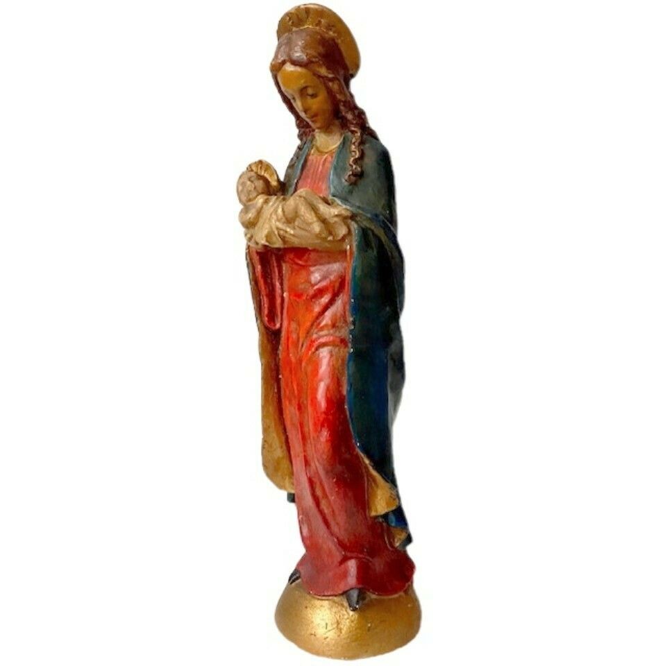 Antiek Mariabeeldje Met Kindje Jezus – Vintage Maria – Gerard Linssen (Glv) photo furniture