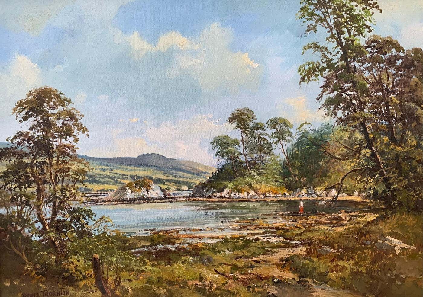 Denis Thornton Original Post War Oil Painting Of Mulroy Bay Donegal Ireland By Irish Artist 1980 Circa photo vinterior