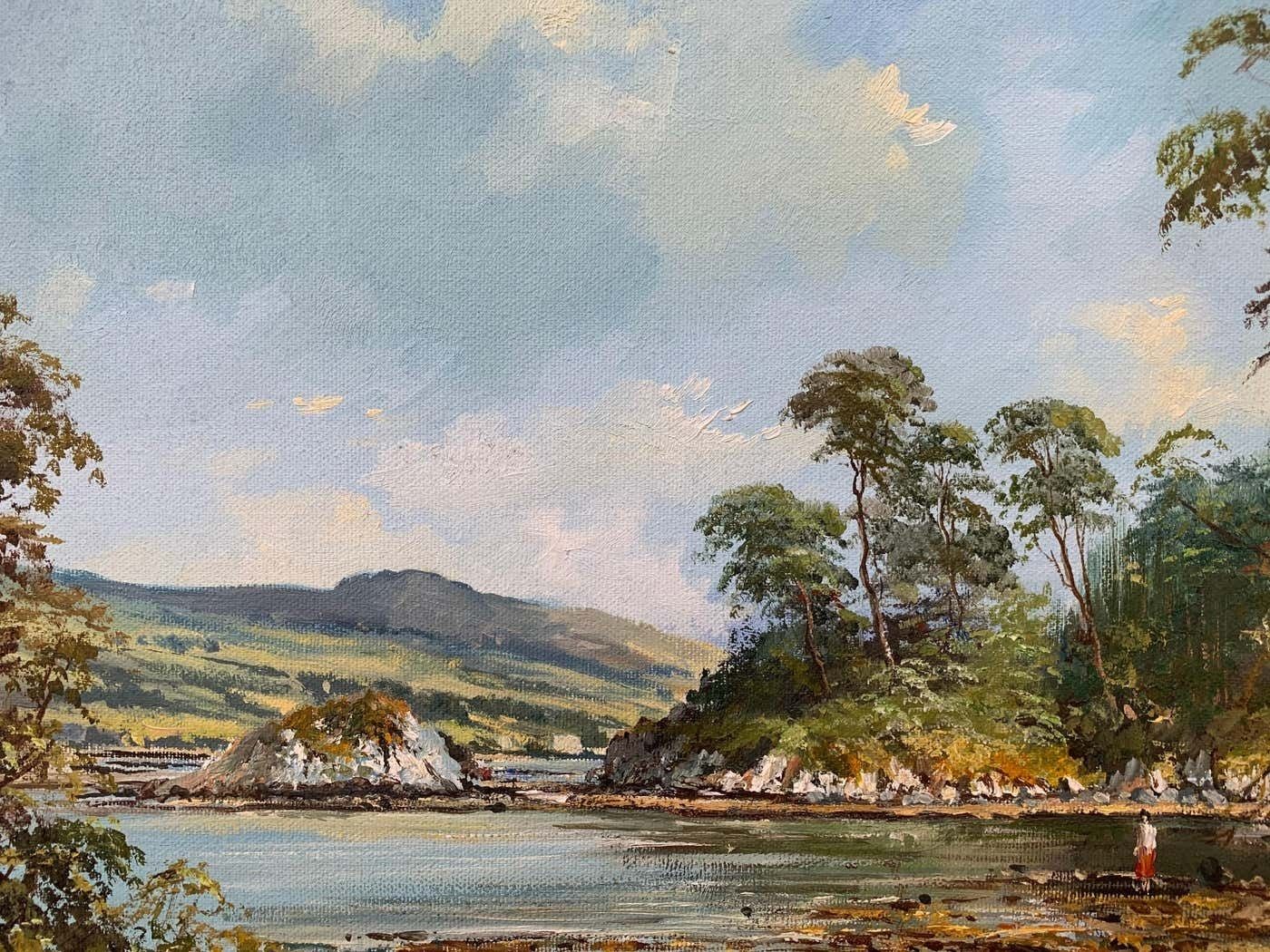 photo for sale Denis Thornton Original Post War Oil Painting Of Mulroy Bay Donegal Ireland By Irish Artist 1980 Circa
