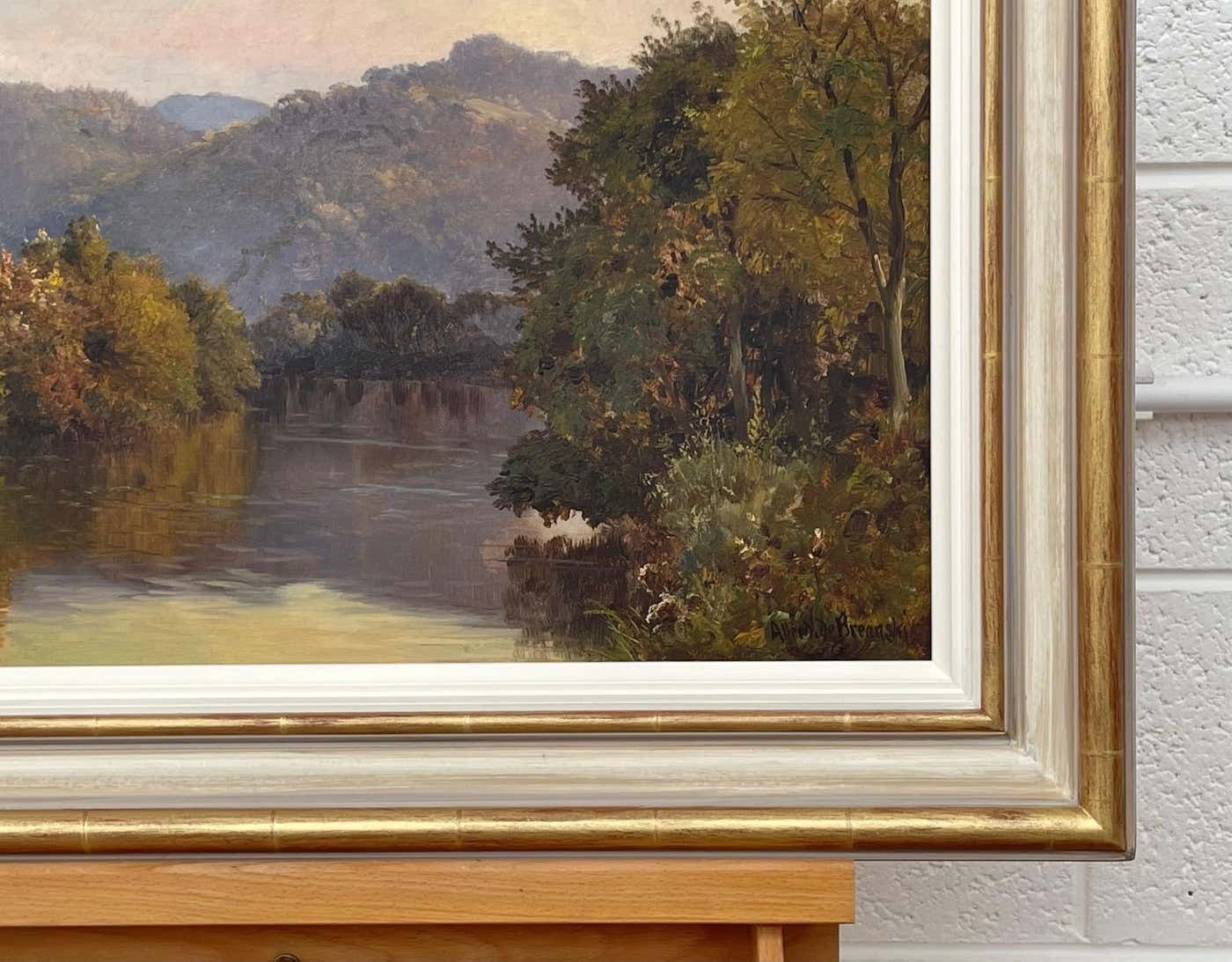 Alfred De Breanski Sr. River Landscape Painting Of Scottish Highlands By 19th Century British Artist Circa 1900 photo buy