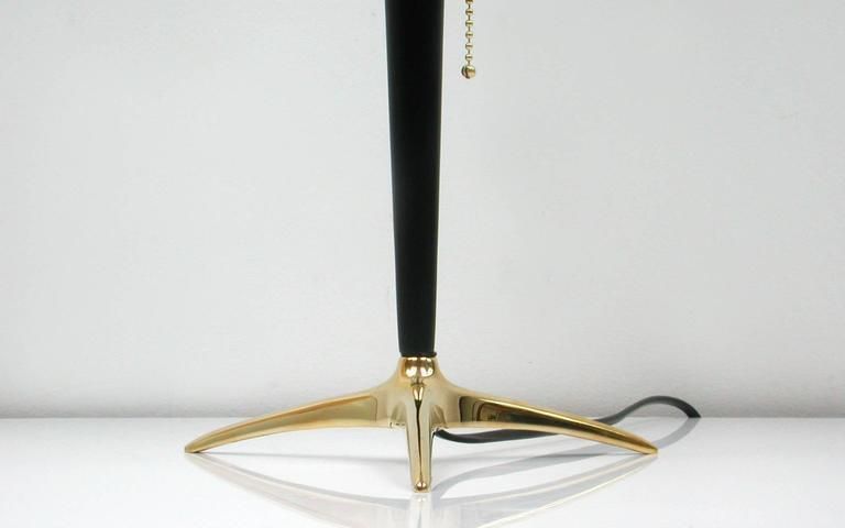 photo furniture Mid Century Brass And Metal Table Lamp In The Manner Of J.T. Kalmar