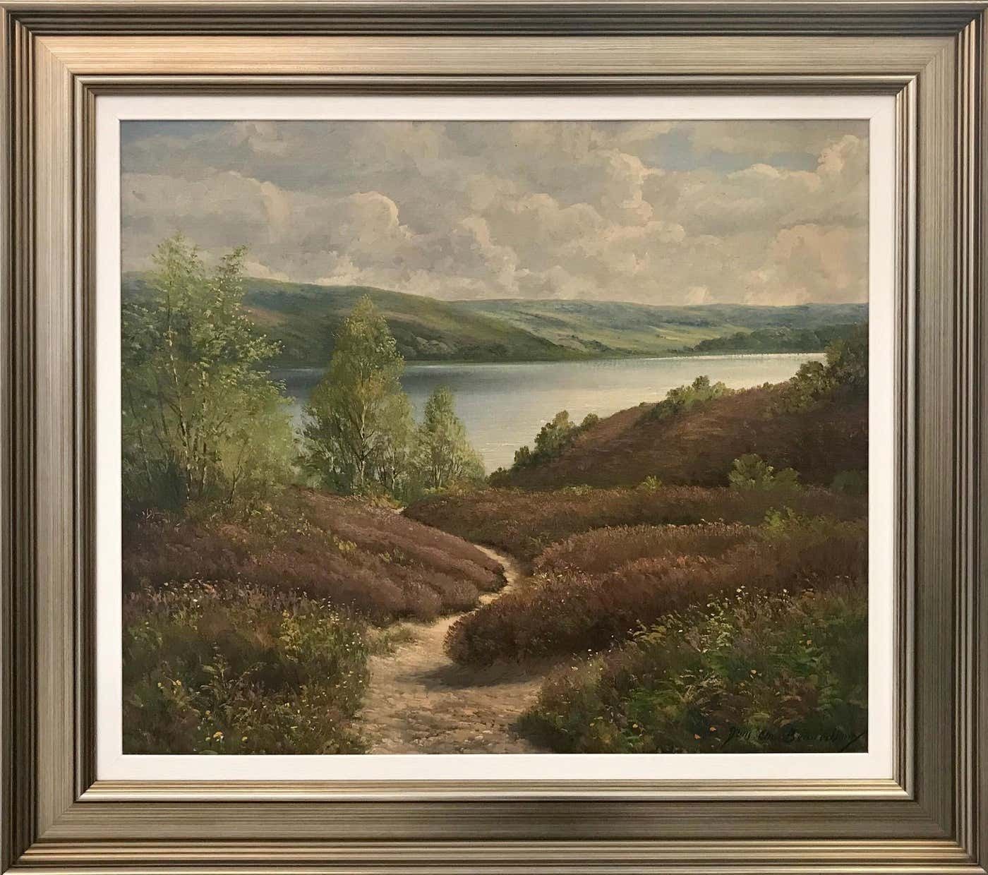 Jens Christian Bennedsen Original Painting Of Sweden Norway Fjord Landscape By Danish Landscape Artist 1940s